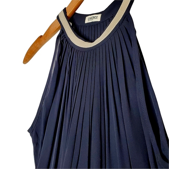 L’Agence Black Silk Halter Neck Cocktail Dress Size 6 - Picture 6 of 15